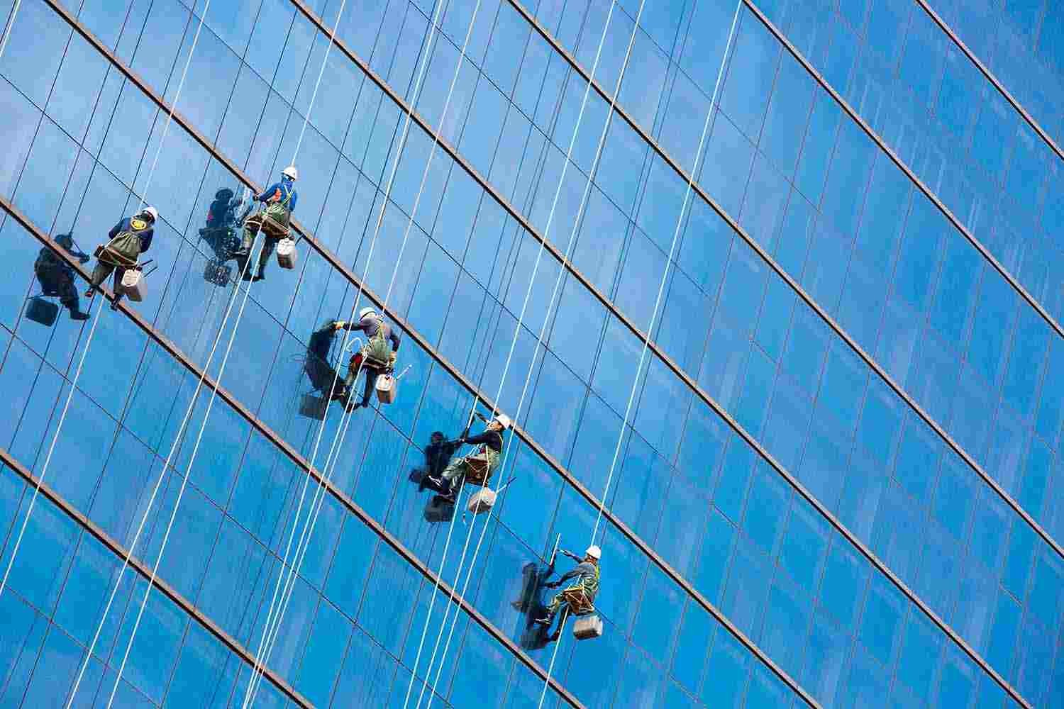 Professional window washing and glass cleaning on a Toronto home